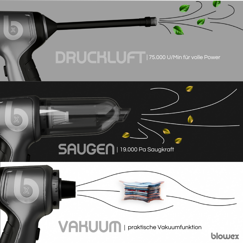 BLOWEX Pro v1® - 3 in 1 Handstaubsauger