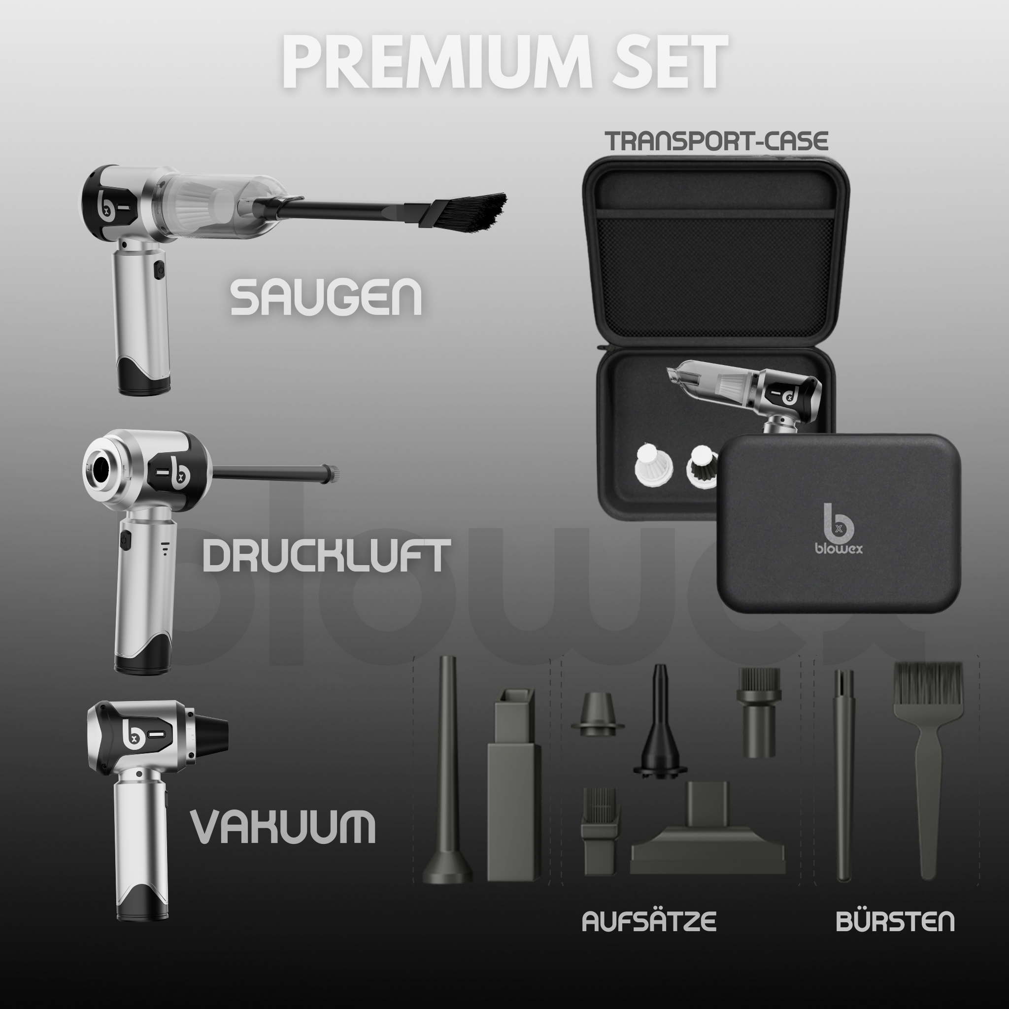 Blowex X2 Pro® - 3 in 1 Handstaubsauger